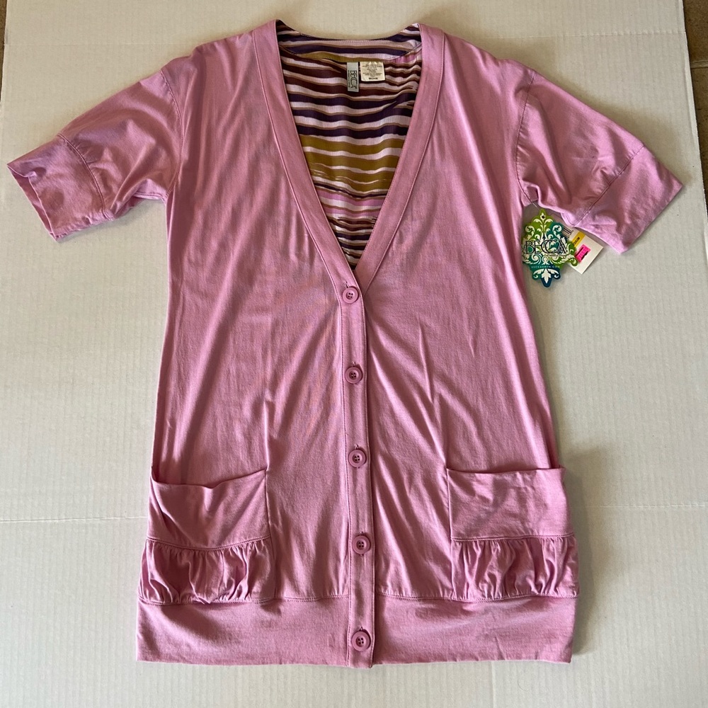 Becca Button Front Swim Coverup Size Medium